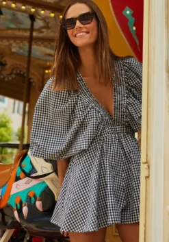 Alicia Jumpsuit Black Gingham