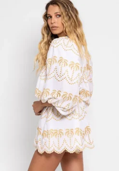 Alicia Jumpsuit Gold Palm Tree