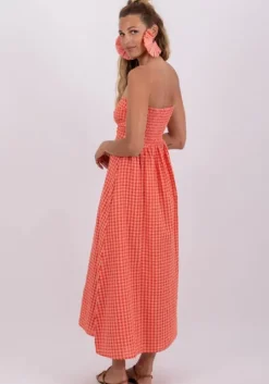 Amelie Dress Coral Gingham