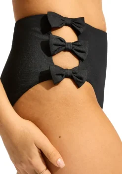 Beau Bandeau High Waisted Bikini Black