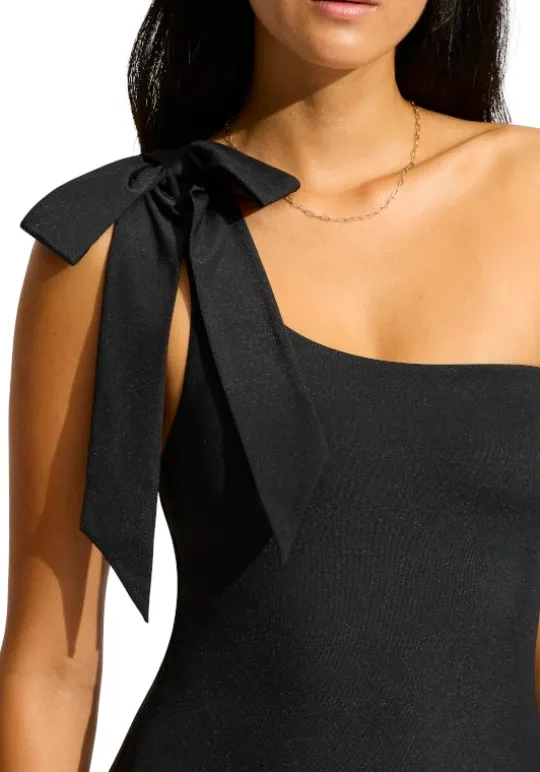 Beau One Shoulder Swimsuit Black