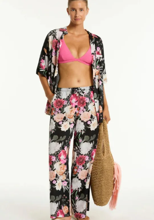 Belle Aloha Surf Pant Black