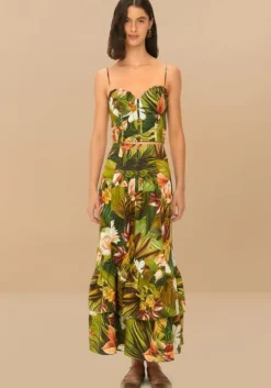 Botanical Forest Midi Skirt