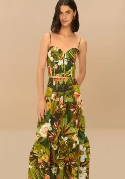 Botanical Forest Midi Skirt