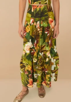 Botanical Forest Midi Skirt