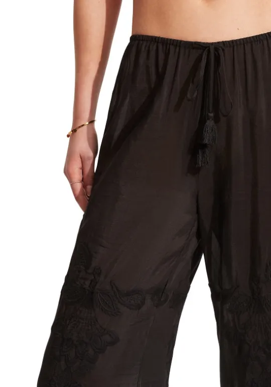 Casablanca Embroidered Beach Trousers Black