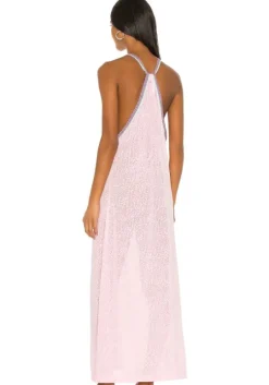 Cheetah Maxi Sundress Light Pink