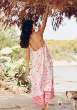 Cherry Blossom Strappy Maxi Dress