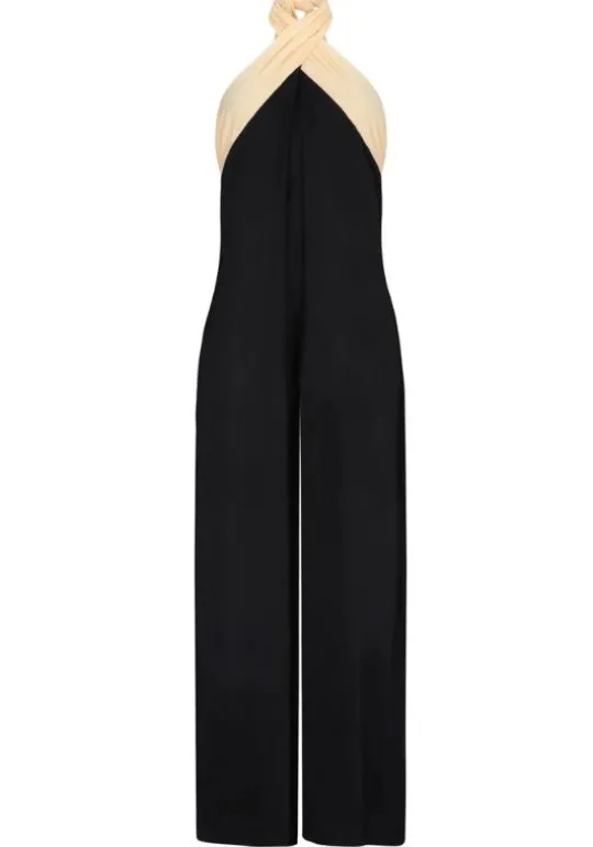 Colour Block Jumpsuit Black