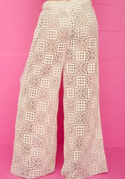 Crochet Beach Pants Ecru
