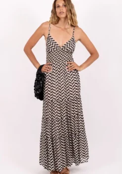 Ditta Dress Black and White