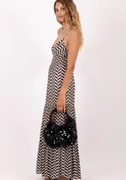 Ditta Dress Black and White