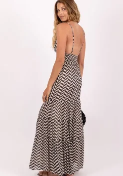Ditta Dress Black and White