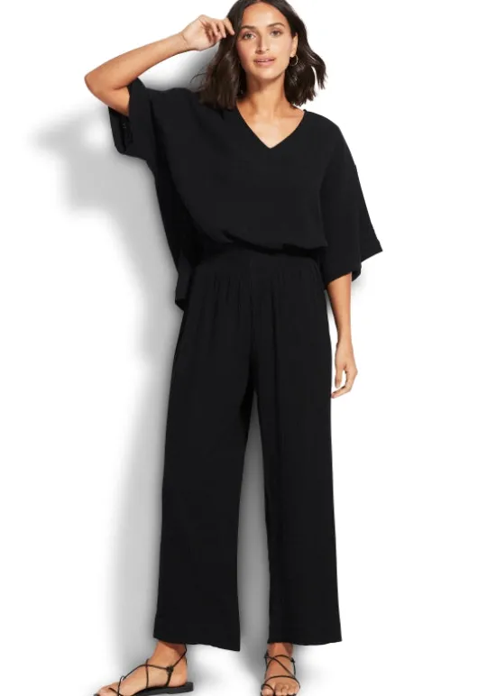 Double Cloth Pants Black