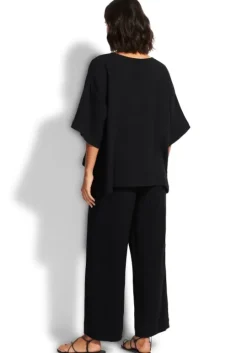 Double Cloth Pants Black