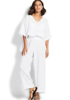 Double Cloth Pants White