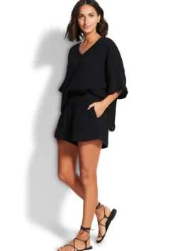 Double Cloth Shorts Black