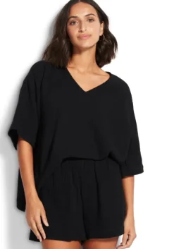 Double Cloth Shorts Black