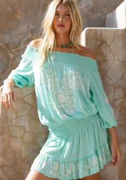 Eleyna Dress Aqua