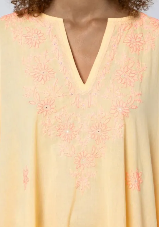 Embroidered Kaftan Melon
