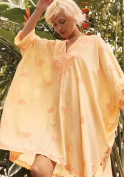 Embroidered Kaftan Melon