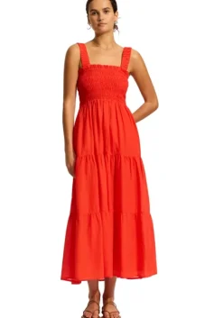 Faithful Midi Dress Flame