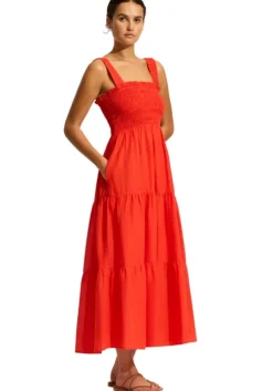 Faithful Midi Dress Flame