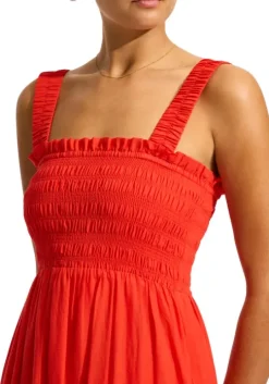 Faithful Midi Dress Flame