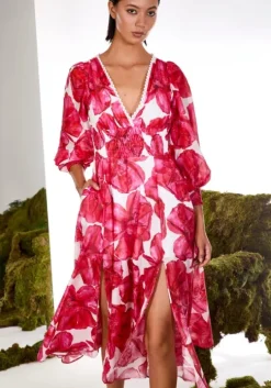 Fata Long Dress White Blossom