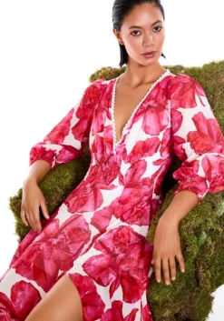 Fata Long Dress White Blossom