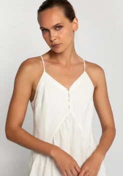 Feather Strappy Maxi Dress