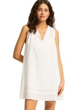 Gathered Neck Mini Dress