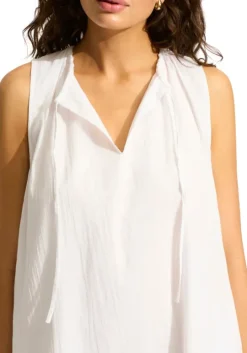 Gathered Neck Mini Dress