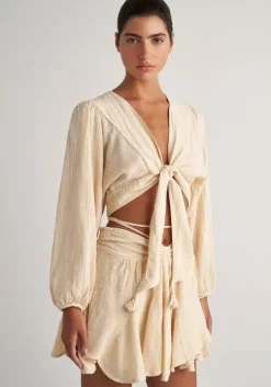 Gauze Skort Butter