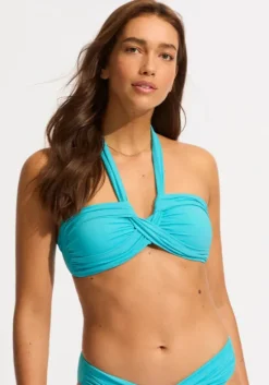 Goddess Bandeau Bikini Atoll Blue