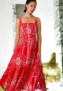 Graba Long Dress Red Nelum
