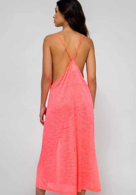 Inca Slip Dress Hot Pink