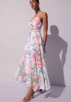 Iraso Long Dress White Botanical