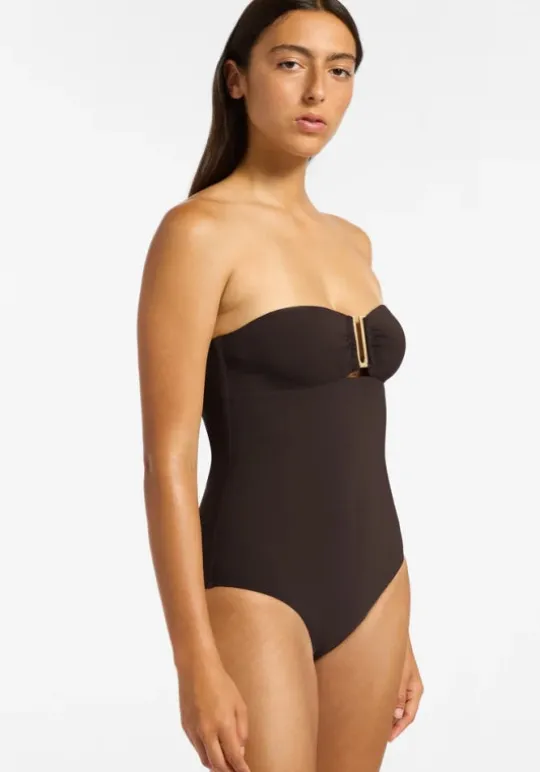 Jetset Bandeau Swimsuit Chocolate