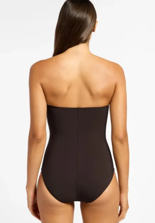 Jetset Bandeau Swimsuit Chocolate
