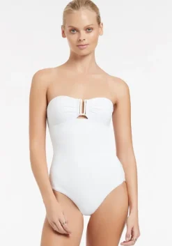 Jetset Bandeau Swimsuit White