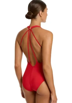Jetset Deep V Swimsuit Rosso