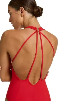 Jetset Deep V Swimsuit Rosso