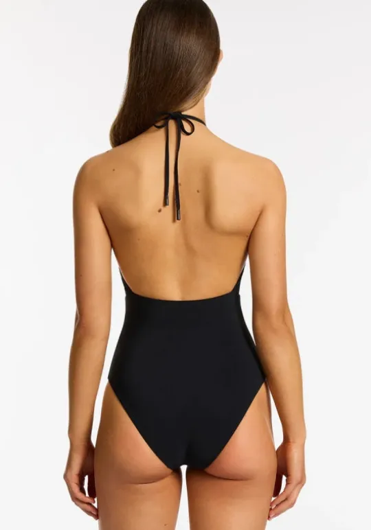 Jetset Lure High Neck Swimsuit Black