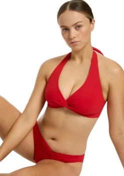 Jetset Twist Front Halter Bikini Rosso