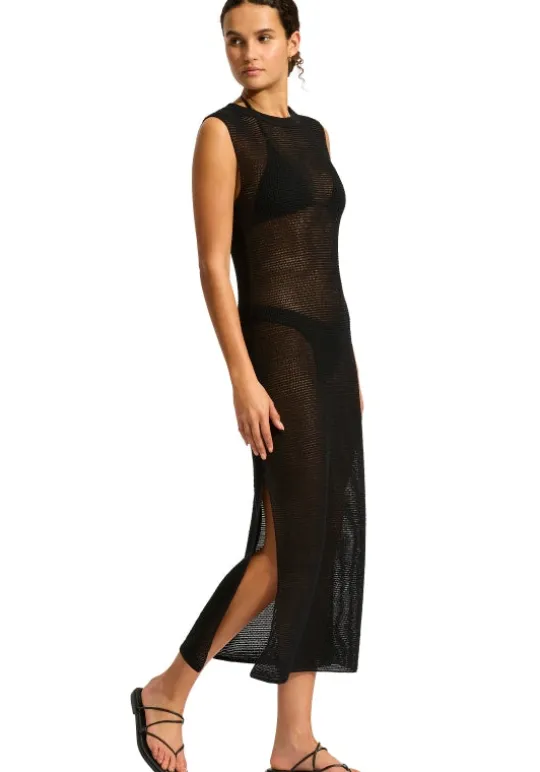 Knit Maxi Dress Black