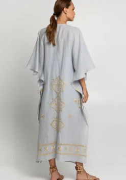 Lefkada Maxi V Neck Kaftan Grey