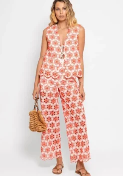 Lupy Pant Eyelet Red