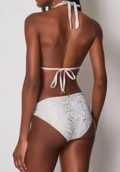 Maia Bikini Silver Snake Print