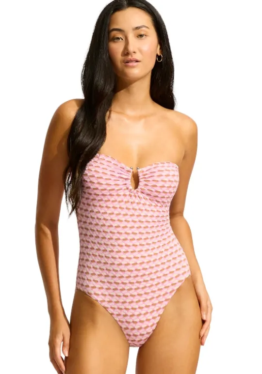 Mala Ring Front Bandeau Swimsuit Blossom
